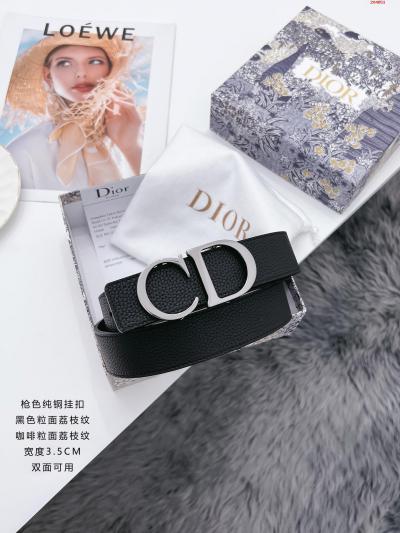  Dior.迪奥全套包装  男士休闲皮带系列 简约金属 CD 标志 演绎时尚风格 自信活力 易搭配服饰 宽度 35mm