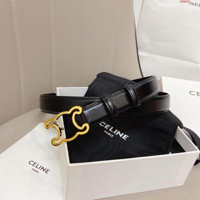 赛琳Celine  新款凯旋门logo  腰带皮带  女士腰带 宽度2.5cm 升级镏金五金   